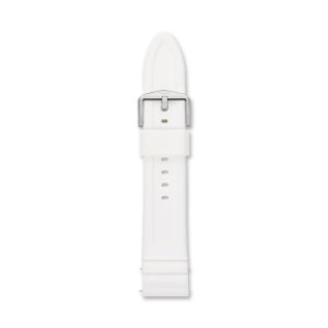 Fossil Men 22Mm White Silicone Watch Strap - One size