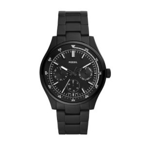 Fossil Men Belmar Multifunction Black Stainless Steel Watch - One size