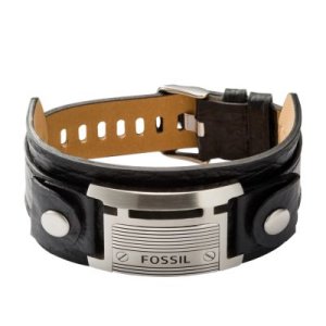 Fossil Men Large Black Id Cuff - One size