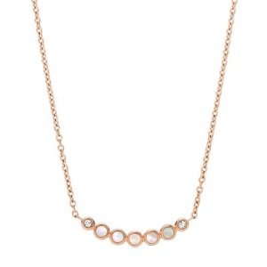 Fossil Women Mother-Of-Pearl Rose Gold-Tone Necklace - One size