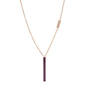Fossil Women Rose-Gold-Tone Stainless Steel Glitz Necklace - One size