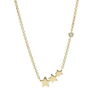 Fossil Women Shooting Star Gold-Tone Stainless Steel Necklace - One size