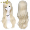 1s A Wig Aisi beauty long wavysynthetic cosplay wig red pink blue sliver gray blonde brown 70 cm synthetic hair wigs