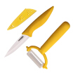 Ceramics knife MYCERA ceramic knife cut fruit knife set two sets of fruit knife watermelon knife peeler yellow TC06Y