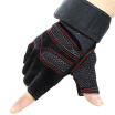 Chi Chi semi-finger fitness gloves equipment training sports gloves men&women anti-skid riding extended wrist breathable black XL code