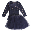 Canis Fancy baby girls party star t-shirt bow tulle skirts tutu 2pcs outfits set dress