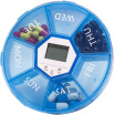 Jajalin Gagarin smart medication reminder seven lattice electronic timing small kit portable old man medication reminders week kit kit blue