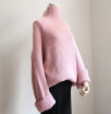 High necked women winter Korea version of small fresh horn sleeves languid loose thick sweet sweater bottom knitted sweater