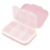 Netease carefully selected portable multi-function classification storage box food grade PP material pill box jewelry sorting box pink