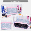 Portable Travel Makeup Toiletry Case Pouch Flower Organizer Cosmetic Bag