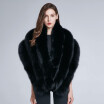 Furart Womens winter coat with fox fur collar warm fur shawl shawl scarves real fur coat warm stripes 2018 new discount sales
