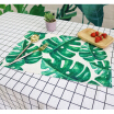 Yuan Yuan cotton linen placemat ins wind green plant napkin insulation pad Nordic table cloth pad dish pad photo background cloth