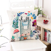 Joy Collection Yuanyuan hug pillowcase ins wind flowers rabbit cushion cover car lumbar pillow window pillowcase without core