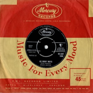 Brook Benton So Many Ways 1959 UK 7 vinyl 45-AMT1068