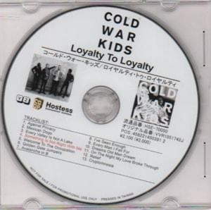 Cold War Kids Loyalty To Loyalty 2008 Japanese CD album HSE-70050
