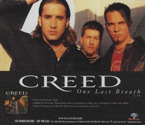 Creed One Last Breath 2002 USA CD single WUJC20018-2