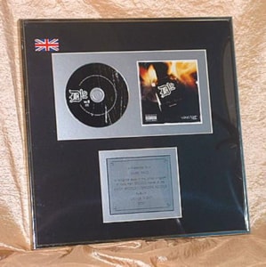 D12 Devil's Night featuring Eminem 2001 UK in-house award disc PLATINUM AWARD