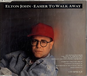 Elton John Easier To Walk Away 1990 UK CD single EJSCD25