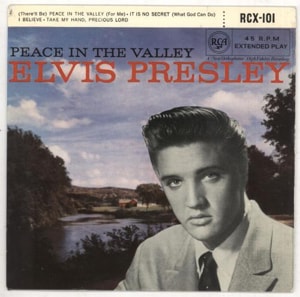 Elvis Presley Peace In The Valley - 4th - 5/58 1958 UK 7 vinyl RCX-101