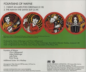 Fountains Of Wayne I Want An Alien For Christmas 1997 USA CD single PRCD8379-2