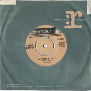 Frank Sinatra Anytime At All 1965 UK 7 vinyl R.20400