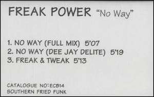 Freak Power No Way UK cassette single PROMO CASSETTE