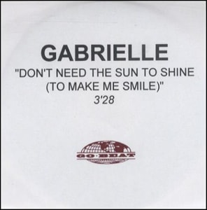 Gabrielle Don't Need The Sun To Shine - 3'28 UK CD-R acetate CD-R ACETATE