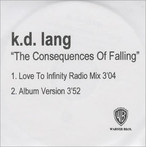 K.D. Lang The Consequences Of Falling 2000 UK CD-R acetate CD-R