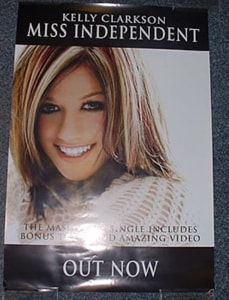 Kelly Clarkson Miss Independent 2003 UK poster PROMO POSTER