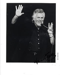 Kenny Rogers & The First Edition Autographed Publicity Photograph UK photograph SIGNED PHOTO