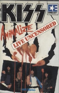 Kiss Animalize - Live Uncensored Video 8 Cassette 1985 UK video-8 5606