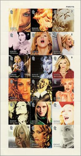 Madonna GHV2 - stamps 2001 UK memorabilia PROMO STAMPS