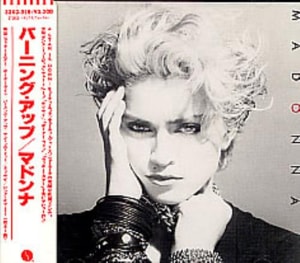 Madonna Madonna + original glossy sticker obi-strip 1983 Japanese CD album 32XD-318