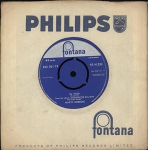 Marty Robbins El Paso 1959 UK 7 vinyl 45-H.233