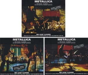 Metallica No Leaf Clover 2000 German 3-CD set 562696/7/8-2