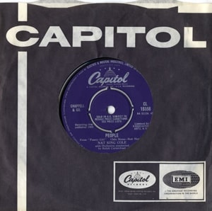 Nat King Cole People 1964 UK 7 vinyl CL15358