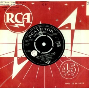 Neil Sedaka Let's Go Steady Again 1963 UK 7 vinyl RCA1343