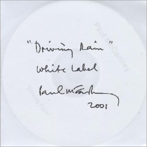 Paul McCartney and Wings Driving Rain 2001 UK CD-R acetate CD ACETATE