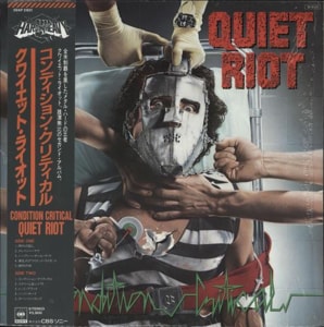 Quiet Riot Condition Critical + Poster 1984 Japanese vinyl LP 28AP2901