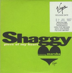Shaggy Piece Of My Heart 1997 UK CD single VSCDJ1647