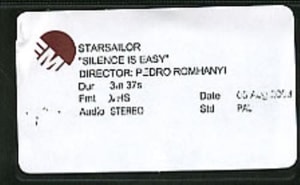 Starsailor Silence Is Easy 2003 UK video PROMO VIDEO