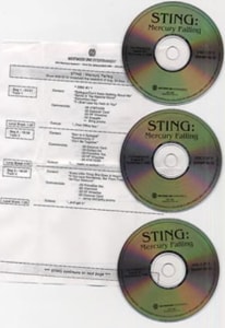 Sting Mercury Falling 1996 USA 3-CD set #96-35