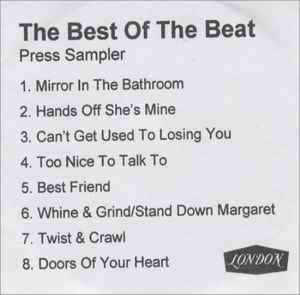 The Beat The Best Of The Beat - Press Sampler 2000 UK CD-R acetate CD ACETATE