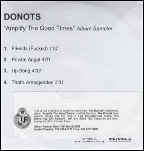 The Donuts Amplify The Good Times - Album Sampler UK CD-R acetate CD-R ACETATE