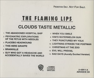 The Flaming Lips Clouds Taste Metallic 1995 USA CD album 2-45911-A