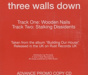 Three Walls Down Wooden Nails 1994 UK CD single RUK001
