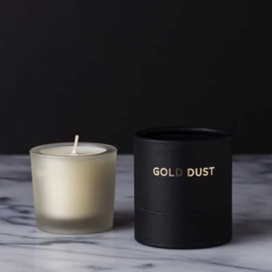 Curious Egg Gold dust candle by tatine