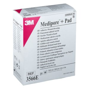 Medipore™+pad 3m medipore + cuscinetto con rivestimento adesivo 10 x 10cm 3566e