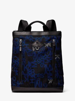 Michael Kors Brooklyn logo mixed-media convertible backpack