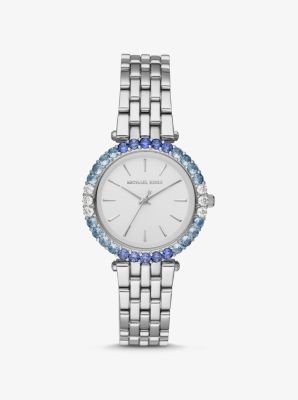 Michael Kors Darci ombre pave silver-tone watch